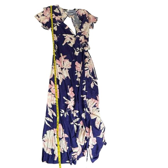 Lulus Azalea Regalia Navy Blue Floral Maxi Dress - Size S - Picture 8 of 12